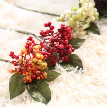 Artificiale Berry Flori De Crăciun Fasole Unic Pentru Uz Casnic Decor De Crăciun Accesorii En-Gros