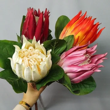 Artificiale Flori Imperial Singură Ramură de Plastic Fals Plante Monarh Floare de Lotus, Magnolie pentru Acasă Nunta Decoratiuni de Toamna