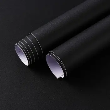 Auto-Adeziv Tapet PVC Negru Matt Contact Hârtie Impermeabilă Autocolante de Perete pentru Camera de zi Blat de Bucatarie Decor Acasă