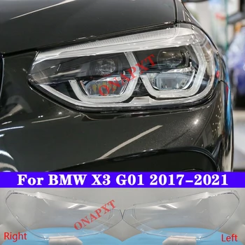 Auto Frontal Capac pentru Faruri Pentru BMW X3 G01 2017-2021 lumina Capace Transparente Abajur Lentile de Sticlă Coajă