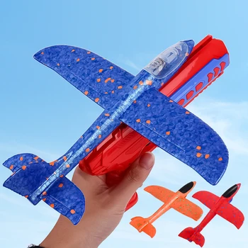 Avionul Launcher Jucarii Copii Spumă Planor, Avion Catapulta Avion Mână Arunca Avionul pentru Copii Cadou de Fotografiere Pistol Piloteze Aeronave