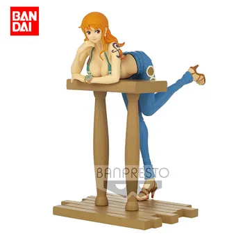 BANDAI Banpresto-O singură BUCATĂ Grandline Călătorie Nami poziția în Genunchi Cifră Oficială Model Anime Cadou de Colectare de Jucării de Crăciun