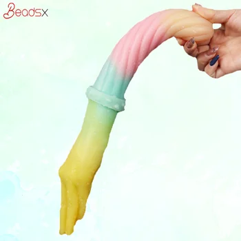 BEADSX Nou Phoenix Culoare Realiste Deget Forma Anal Plug Dublu Cap de Silicon Vibrator sex Feminin Masturbari Masaj Stick Pentru Femei