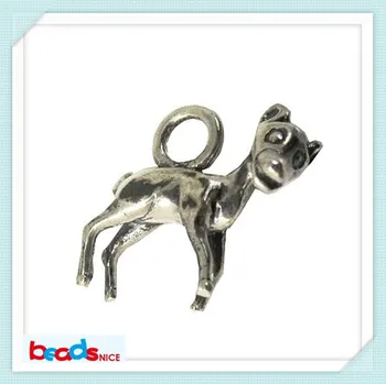 Beadsnice ID25467 en-gros pandantive argint câine forma de epocă pandantive pentru colier face