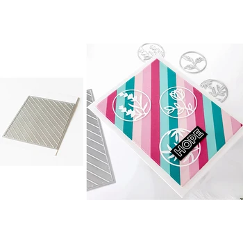 Bloc de culoare Dungi Diagonale-U Cadru de Metal de Tăiere Moare Matrita Pentru Scrapbooking Relief DIY Hârtie Carte album Handcraft
