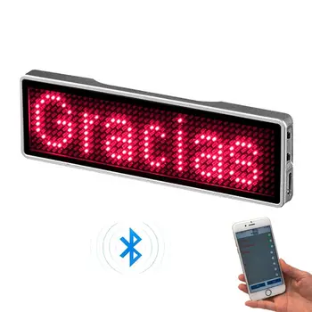 Bluetooth Led Numele Insigna Diy Programabile Scrolling Message Board Mini Display Lcd Model de Afișare pentru Întâlnire de Partid