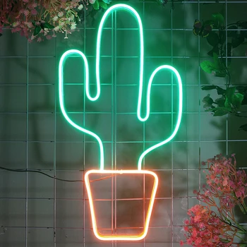 Botanica Cactus Personalizate Semn de Neon Lumina Decor Personalizat 12V Flex Led Home Decor Cameră de Decorare Perete Aprinde Semn