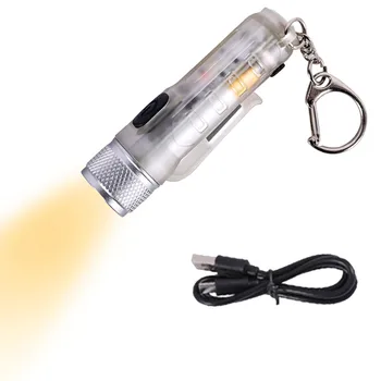 Breloc Breloc cu Lanternă Lanterne Mini LED Reincarcabil rezistent la apa-Cheie Inel de Lumina Pentru Mersul pe jos Câine de Dormit Lectură Frumos