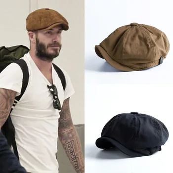 Britanic Retro Bereta Bărbați și Femei vânzător de ziare Pălării Boina Casual Octogonal Pălării de Călătorie Parasolar Pictor Hat Departe Pălăria în aer liber