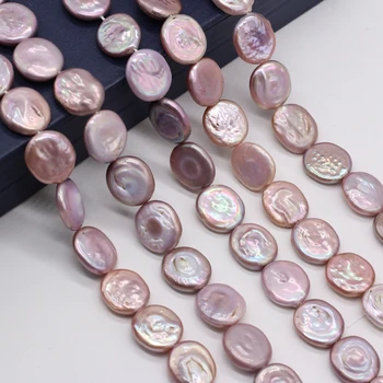 Butonul în Formă de Margele Mov Șirag de mărgele de Perle Naturale, Perle de apă Dulce Colier Brățară Bijuterii DIY Accesorii 15x18mm