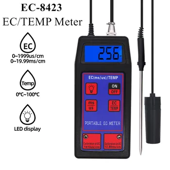 CE-8423 Mare Cantitate Digital 2 in 1 de Calitate a Apei Tester Monitor CE/Temperatură Apă Analizor Impermeabil Apă Instrument de Măsurare