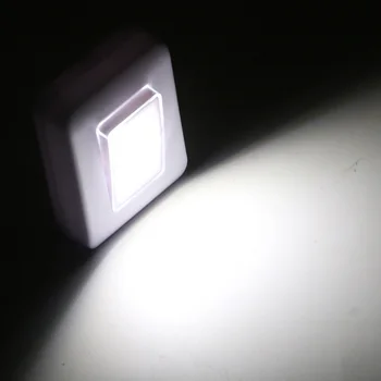 COB LED Comutator Magnet Noapte Lumina Super-Luminos Baterii Stick-Oriunde Noapte Lampă de Perete Pentru Noptiera