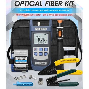 CW-FTTH Fibra Optica Kit de Instrument Cu Fiber Cleaver -70-+10Dbm Metru de Putere Optică Visual fault Locator 10Mw