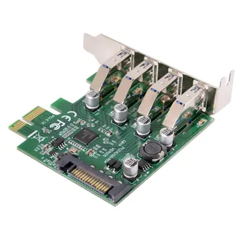 Cablecc Profil Scăzut 4 Porturi PCI-E cu HUB USB 3.0 PCI Express Card de Expansiune Adaptor de 5Gbps pentru Placa de baza