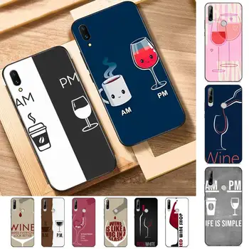 Cafea Vin Cupa Cazul în care Telefonul pentru Huawei Y 6 9 7 5 8s prim-2019 2018 bucurați-vă de 7 plus