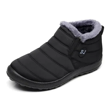 Cald iarna Pantofi de Bumbac Moale, rezistent la apa Bumbac Pantofi Handmade Zăpadă Cizme Glezna Cizme pentru femei Cizme pentru Femei Cizme de Zăpadă Mare Size35-43