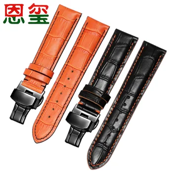 Calitate din Piele Ceas Curea 18mm 20mm 22mm 23mm Negru Portocaliu Watchband Pentru Mido Bărbați Accesorii Ceas