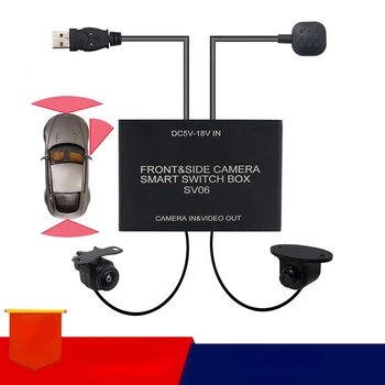 Camera auto inteligent față și spate comutator vedere laterală sistem USB 5V de alimentare costum pentru tipurile de mașină monitor