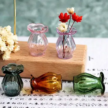 Casă de păpuși Accesorii DIY Mini Pahar in Miniatura Ghiveci de flori Vaza Mobilier Jucării Păpuși Accesorii