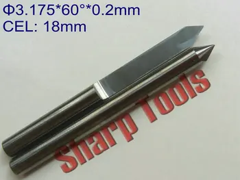 Cel-18mm 60 de grade 3.175 x 0,2 mm V Bits Instrument de Gravura PCB Freze, Munca Instrumente Ascuțite din Carbură de Tungsten Biți Router freze
