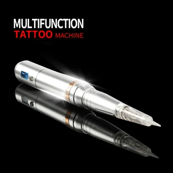 Cele mai noi 1 set machiaj profesional de tatuaj pen mașină permanent sprancene contur de buze creion de frumusete arta tatuaj pistol cu Cartuș 16pcs