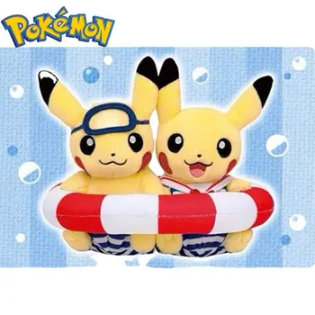 Cerc de înot Iubitorii Pikachu Pokemon Păpuși de Pluș Anime Drăguț animale de Companie Elf Moale Jucărie de Pluș pentru Ziua de nastere Cadou de Crăciun de Păpuși de Moda