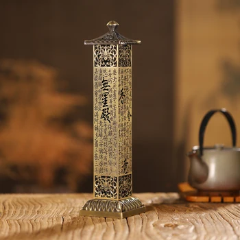 Chineză Alamă Design Tămâie Stick-Suport de Birou Modern Aromă Oud Arzător de Tămâie Grădină Zen Con Encensoir Ornament OA50IB