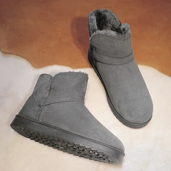 Cizme de zapada de Iarna Barbati de Moda de Pluș Cald Ridicat de Bumbac Cizme Rece Rezistent la Alunecare de Pâine Pantofi de Nord-est Retro Pantofi de Bumbac
