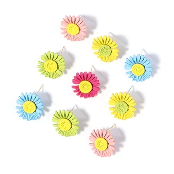 Colorate Drăguț Floare Stud Cercel Vara Planta Minunat Cercei Charm Accesorii Diy Femei Bijuterii Cadou Consumabile
