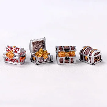 Comoara Boxaquariumdecorationsmall Miniatură Rezervor De Mini Ornament Strălucire Decor Accesorii Pirat De Aur Decoratiuni Distracție Favoruri De Partid