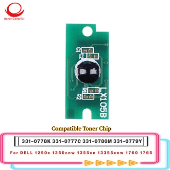 Compatibil 331-0777C 331-0778K 331-0780M 331-0779Y Chip Pentru DELL 1250c 1350cnw 1355cn Printer