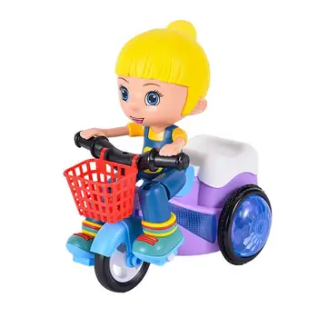 Copii Stunt Triciclu Electric Vehicule de Desene animate Toy Băieți Și Fete Muzica Lumini Universal Roata 360 de Rotație Toys Tricicleta