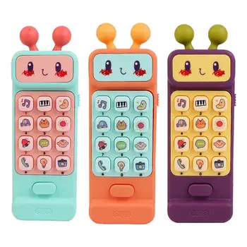 Copilul De Telefon Mobil De Jucarie Cu Muzica Si Lumini De Desene Animate Muzică De Copii Telefon Mobil De Jucărie Pentru Sugari, Copii, Telefon Cu 12 Functii