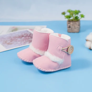Copilul de Iarnă Butoanele de Zăpadă Cizme Pantofi de Cald Anti-Alunecare de Pluș Fete Băiat Botine Nou-născut Crib Cizme zapatos bebe
