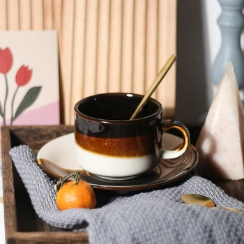 Coreeană Ins Ceașcă De Cafea Farfurie Cu Lapte Cana Trage Floare De Design Cană Mare Din Ceramică Cana Mic Dejun
