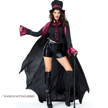 Costume de Halloween pentru Femei Vampir Gotic Cosplay Dracula Earl Animal Trainer Make Up Bal Petrecere de Performanță Carnaval Haine