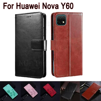 Cover Pentru Huawei Nova Y60 Caz Telefon Coajă de Protecție Carte Etui Pentru Huawei Wukong-L29A Y60 Flip Portofel din Piele de Caz Hoesje Coque