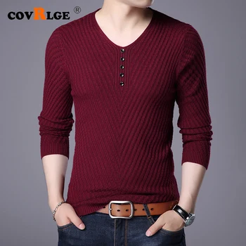 Covrlge M-4XL Iarna Henley Gât Pulover Barbati Cașmir Pulover de Crăciun Pulover Barbati Pulovere Tricotate Trage Homme MZL052