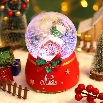 Crăciun minge de cristal de zăpadă lumini de decorare camera de muzică bell fată creativ inima desktop ornament cadou de ziua de nastere