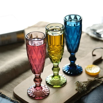 Culoare și Clar Gravura Sticla pentru Sampanie Suc de Bar de Vinuri Decor Consumabile Plumb de 150 ml, 5 OZ 3 Buc/lot DEC351