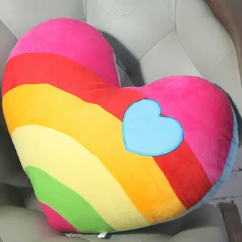 Curcubeu Dragoste Inima de Pluș Perna Nor în formă de Inimă Jucării de Pluș Pufos Perna Moale de Piele-friendly Ziua Îndrăgostiților Cameră Decor
