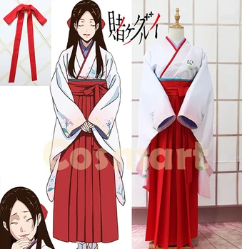 [Customize]Anime Kakegurui Figura Nishinotoin Yuriko Lily Tipărite Kimono Costum De Uniformă Rochie De Halloween Cosplay Costum Petrecere