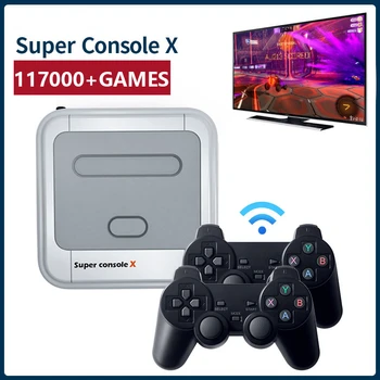 Cutie Super Consola X Supremă de Ieșire HD WiFi Console de jocuri Video Pentru PSP/N64/DC/PS1 Cu 117000+ Jocuri Retro Mini TV Box