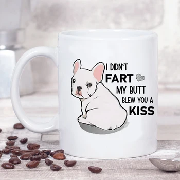 Câine amuzant nu Băși, Fundul Meu a Suflat Un Sărut 350ml Ceramice Creative Cana de Cafea