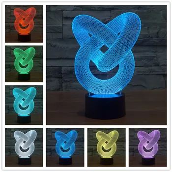 DIY Țeavă 3D Lampa de Moda Lampă de Masă Luminaria Pentru Dormitor Art Decor Lumina de Noapte USB Micro Usb Led Lampa Led 3d