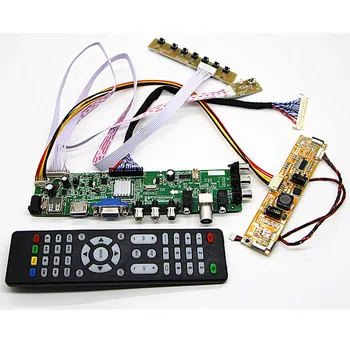 DVB-T2/DVB-T/DVB-C, LCD TV digital Controller Driver Bord Kit 21.5 inch M215HW03 V. 1 1920*1080 LCD de pe placa de control DIY kit