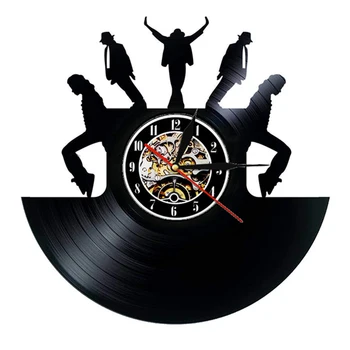 Dans Michael Jackson Vinil Ceasuri LED disc de Vinil Ceas de Perete cu 7 LED-uri Culori Schimbare ceasuri de Perete Decor Acasă reloj comparativ