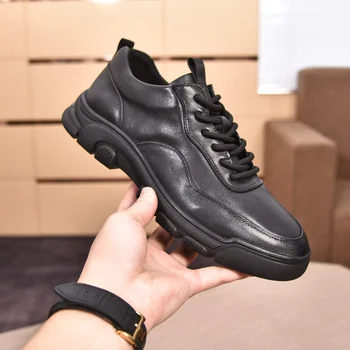 De Brand Nou din Piele Barbati Pantofi de Agrement 2022 Toamna Talpa Moale de Afaceri Pantofi Casual Negru M1136