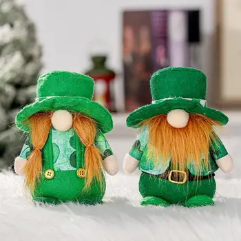 De pluș fără Chip de Păpușă 2021 St. Patrick ' s Day Măiestrie Rafinat Creative PP Bumbac Paști Gnome Jucărie de Pluș pentru Acasă