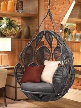 De înaltă calitate agățat de scaunul swing scaun de trestie de zahăr în aer liber, curte interioară aterizare familie leagănul balcon monomer mobilier de patio